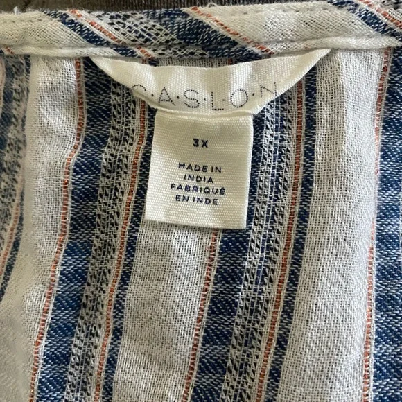 NWT Caslon Striped Tiered Midi Dress, size 3X - Picture 3 of 8